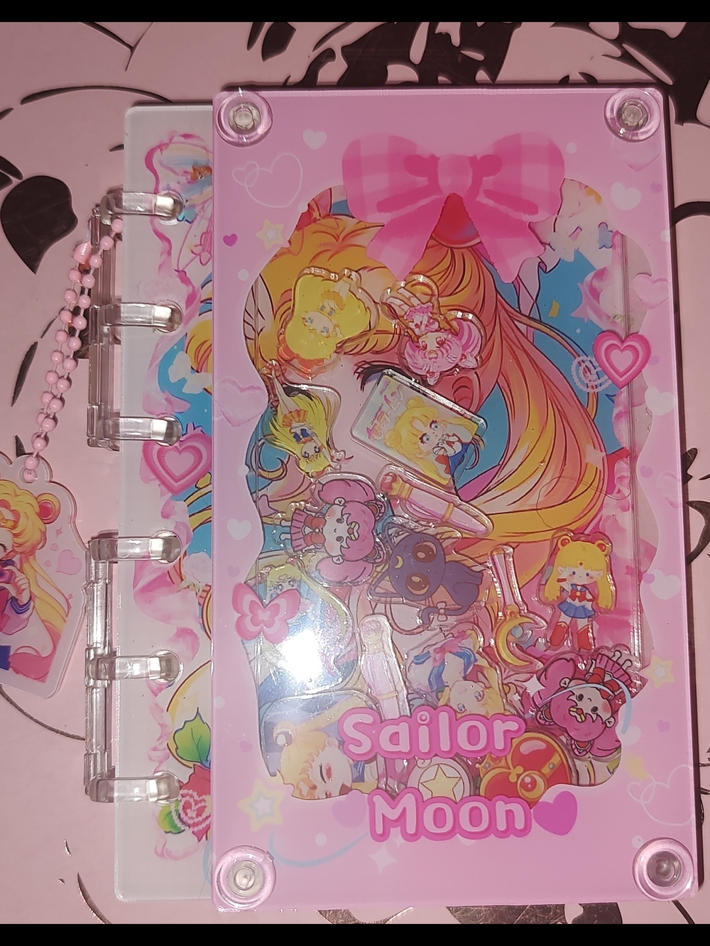 New! Sailor Moon A7 Size Acrylic Shaker Notebooks With Paper